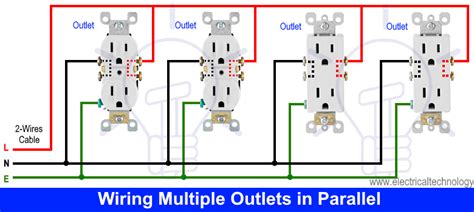 electrical outlet box in parralel|in parallel electrical receptacle wiring.